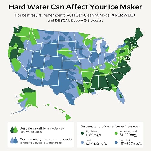 Vista 51 de Silonn Máquina de hielo de pepitas para encimera, máquina de hielo de pellets con función de autolimpieza, la máquina de hielo sónico produce 33