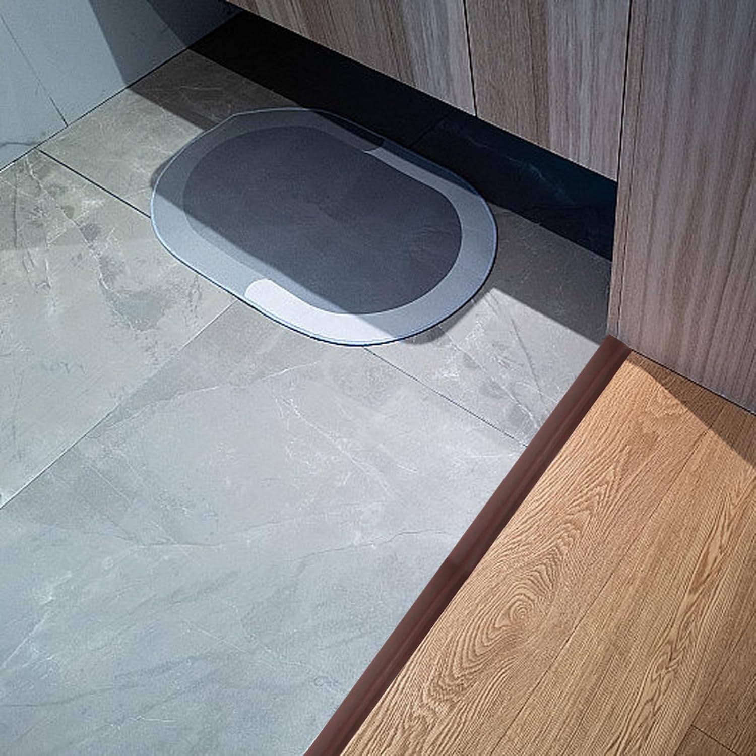 Wheelchair Ramp for Doorways Self-Adhesive Transition Strip Non- Edge Reducer for Access Oak up to Height Difference