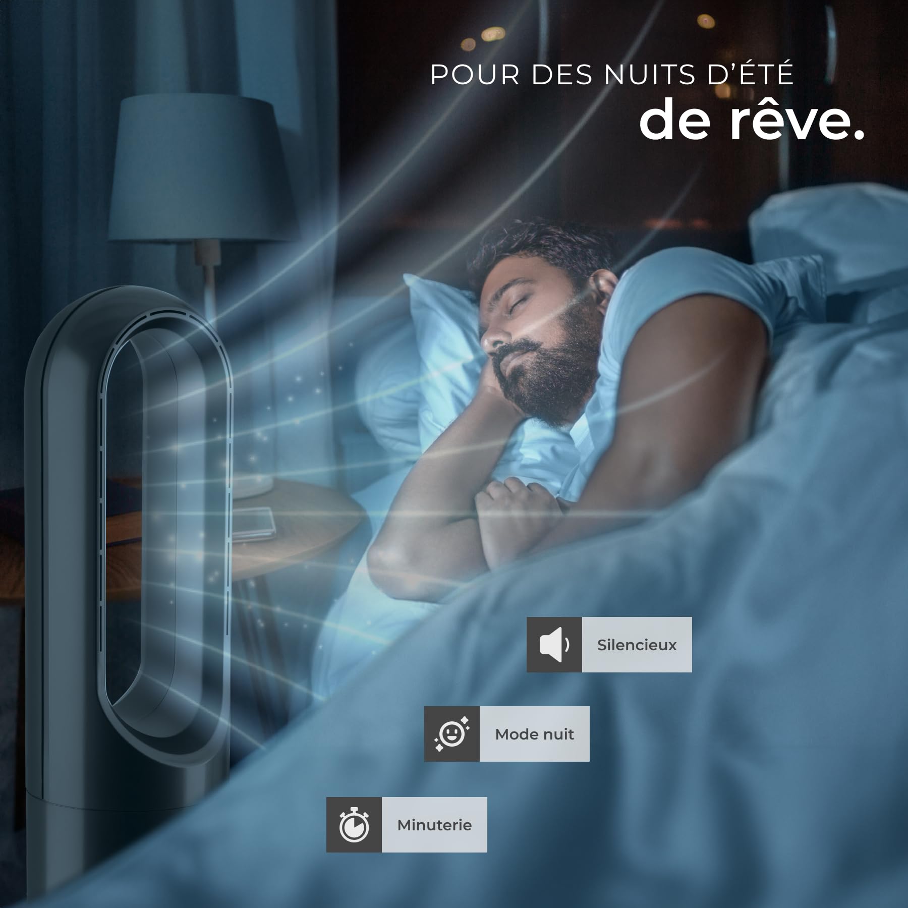 tectake® Ventilateur Colonne Ventilateur Silencieux & Oscillant 80°, 8 Vitesses Minuterie avec Télécommande Ecran LED Ventilateur portable pour Bureau Chambre Salon Maison - Gris anthracite