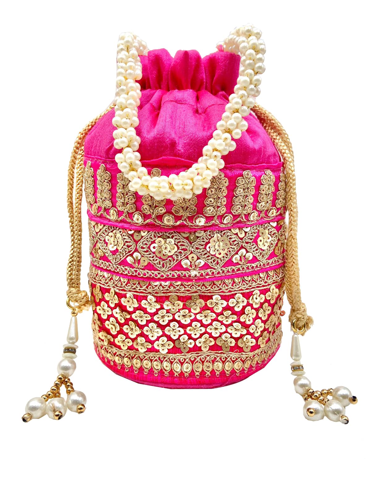 See full amazon price history chart for BYRA Heavy Golden Lace Silk Bridal Cylinder Potli Bag for Women with Pearl Handle and Tassels (Pink) BYRA Heavy Golden Lace Silk Bridal Cylinder Potli Bag for Women with Pearl Handle and Tassels (Pink) (B0CWZ7GLM1) Amazon Price History, Amazon Price Tracker