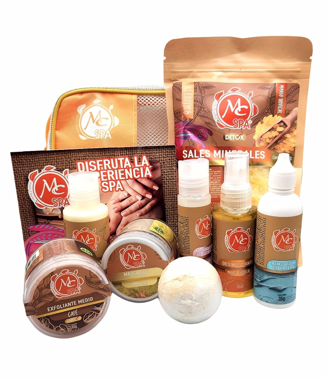 MC Nails Pedicure Manicure Kit, 8 Products, mango