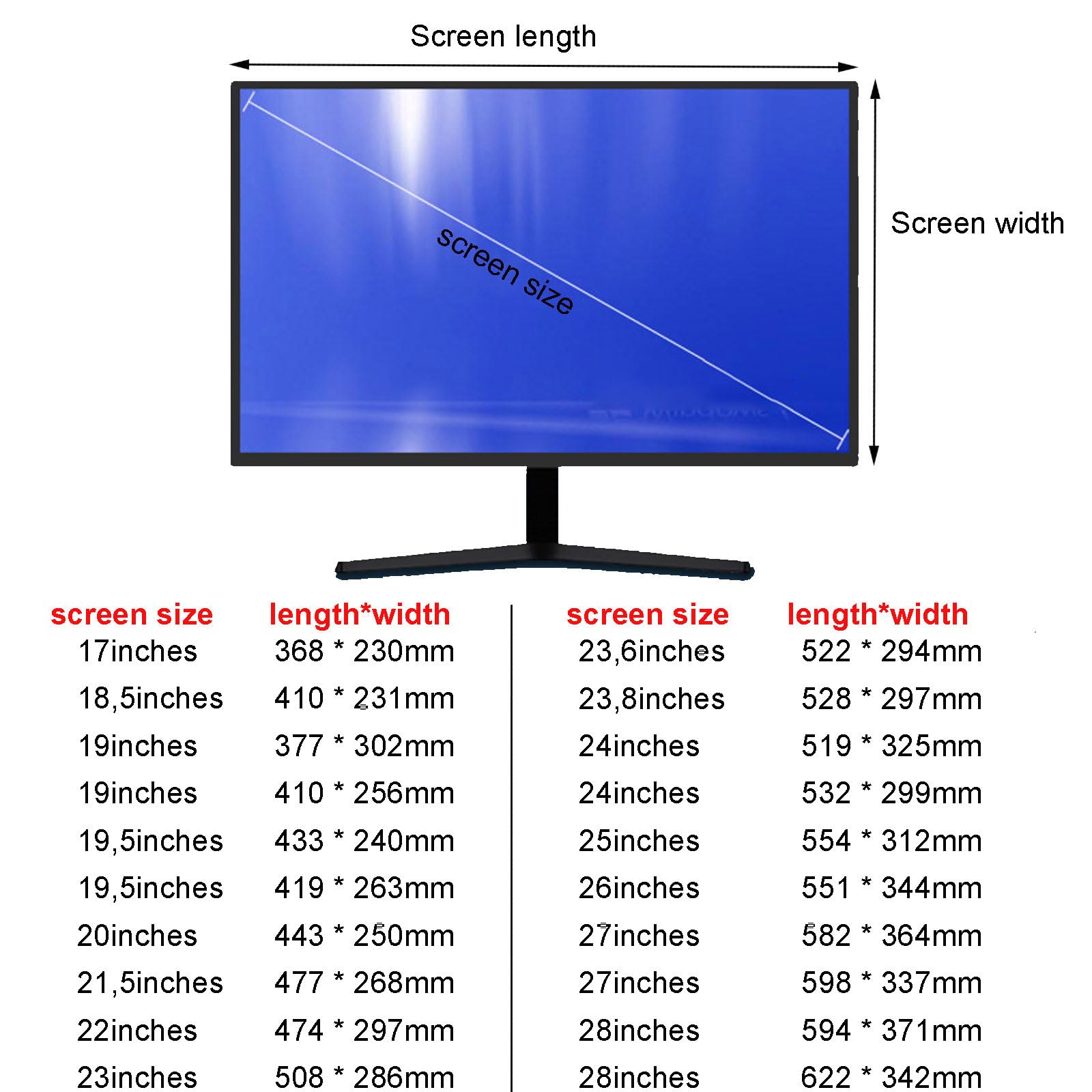 Filtro Privacy per Monitor,Filtro Anti-Luce Blu Sospeso per Computer/Desktop Filtro di Protezione Privacy,Protezione Schermo Universale12-28 Pollici per Monitor,Filtro Privacy per Schermo