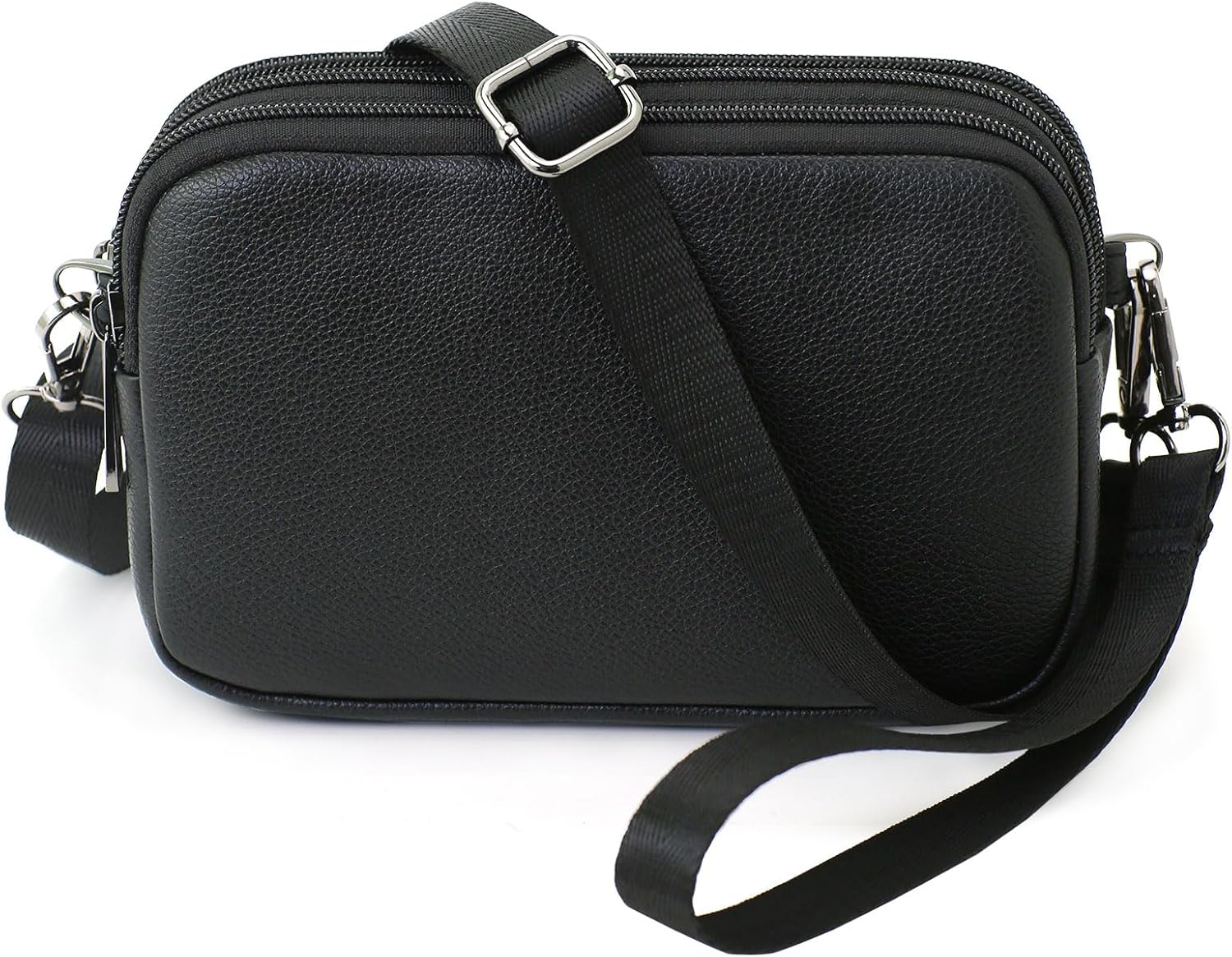 Small Wristlet Wallet for Women, 3-Zip RFID Crossbody Phone Purse - Image 9