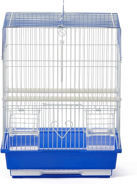 Prevue Pet Products - Jaula de Viaje para periquitos y pájaros pequeños con Alambre Blanco, Base de plástico…