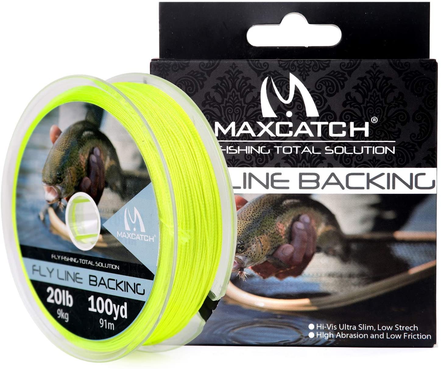 MAXIMUMCATCH Fliegenfischen Backing Fliegenfischen geflochtene Nylon Schnüre 20/30lb,100/300yards
