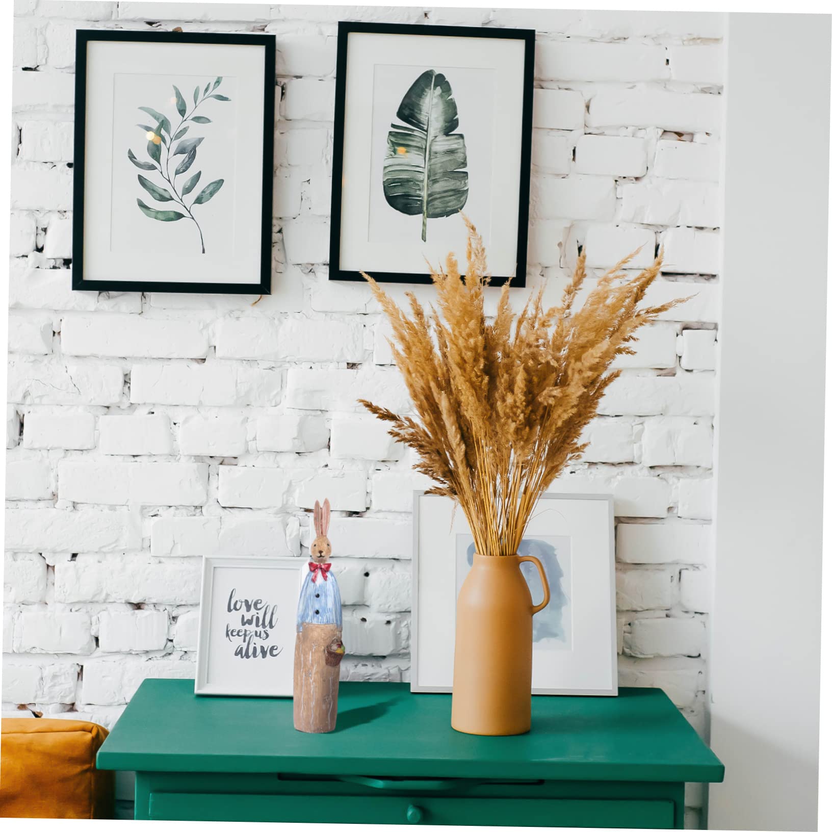 Zerodeko Osterdeko – 2 Stück Kunstharz-bastelornamente Bemalter Kunstharz-Hasen Schreibtisch-hasenmodell Für Zuhause