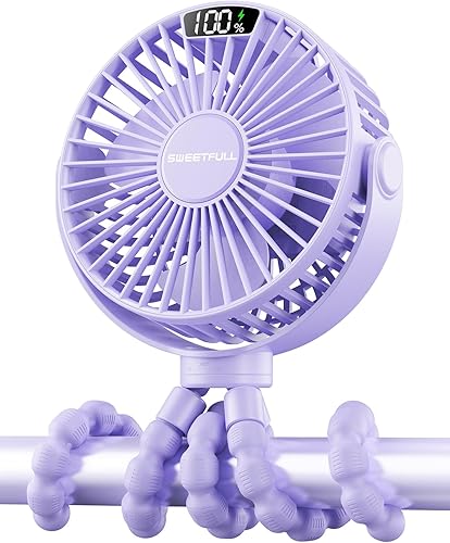SWEETFULL Ventilador de cochecito Mini ventilador portátil USB Ventilador personal Ventilador de mano Ventilador de camping Ventilador de batería
