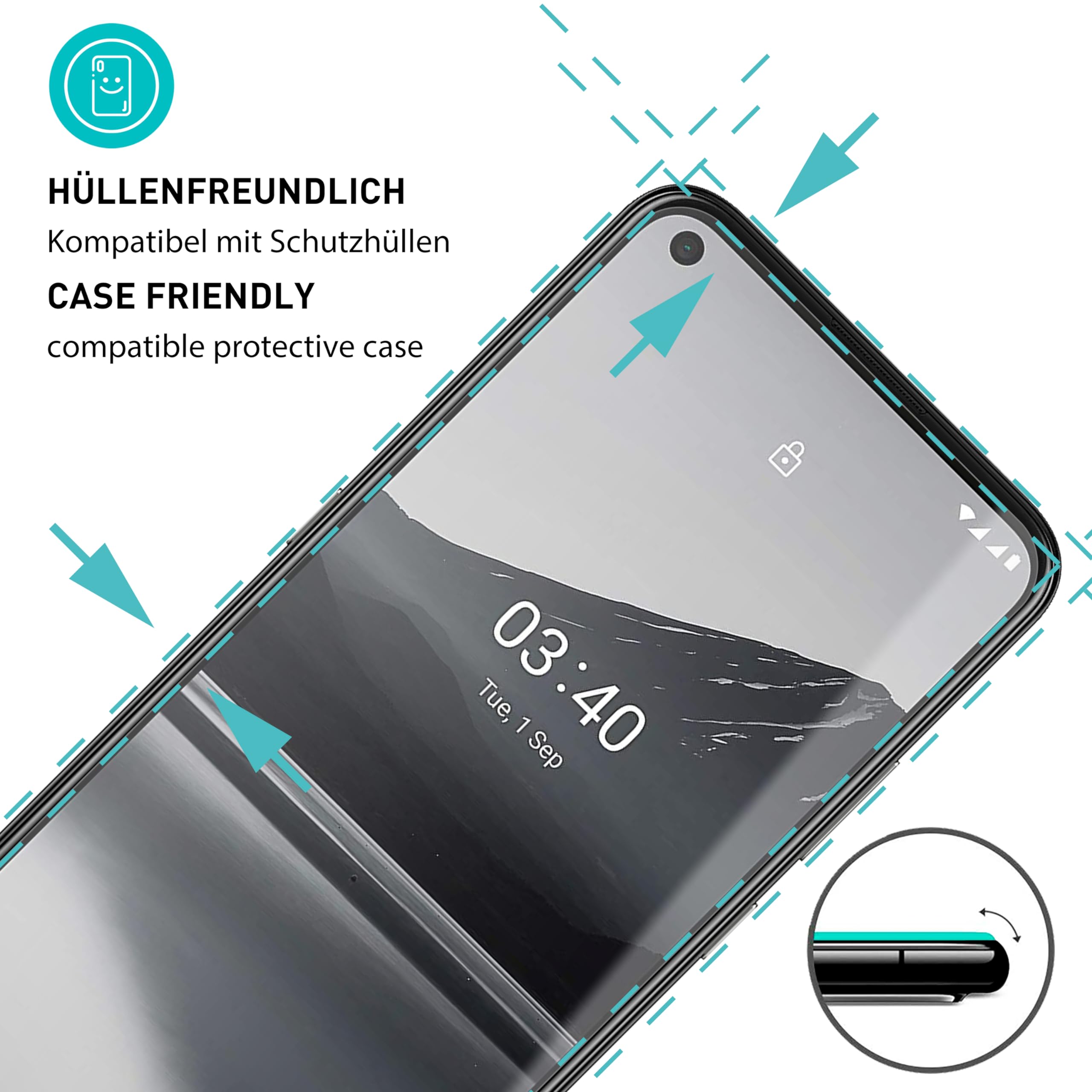 NEW'C 3 Pellicole In Vetro Temperato Per Nokia 3.4 – Durezza 9H, 0,33mm, Antigraffio E Anti-impronta