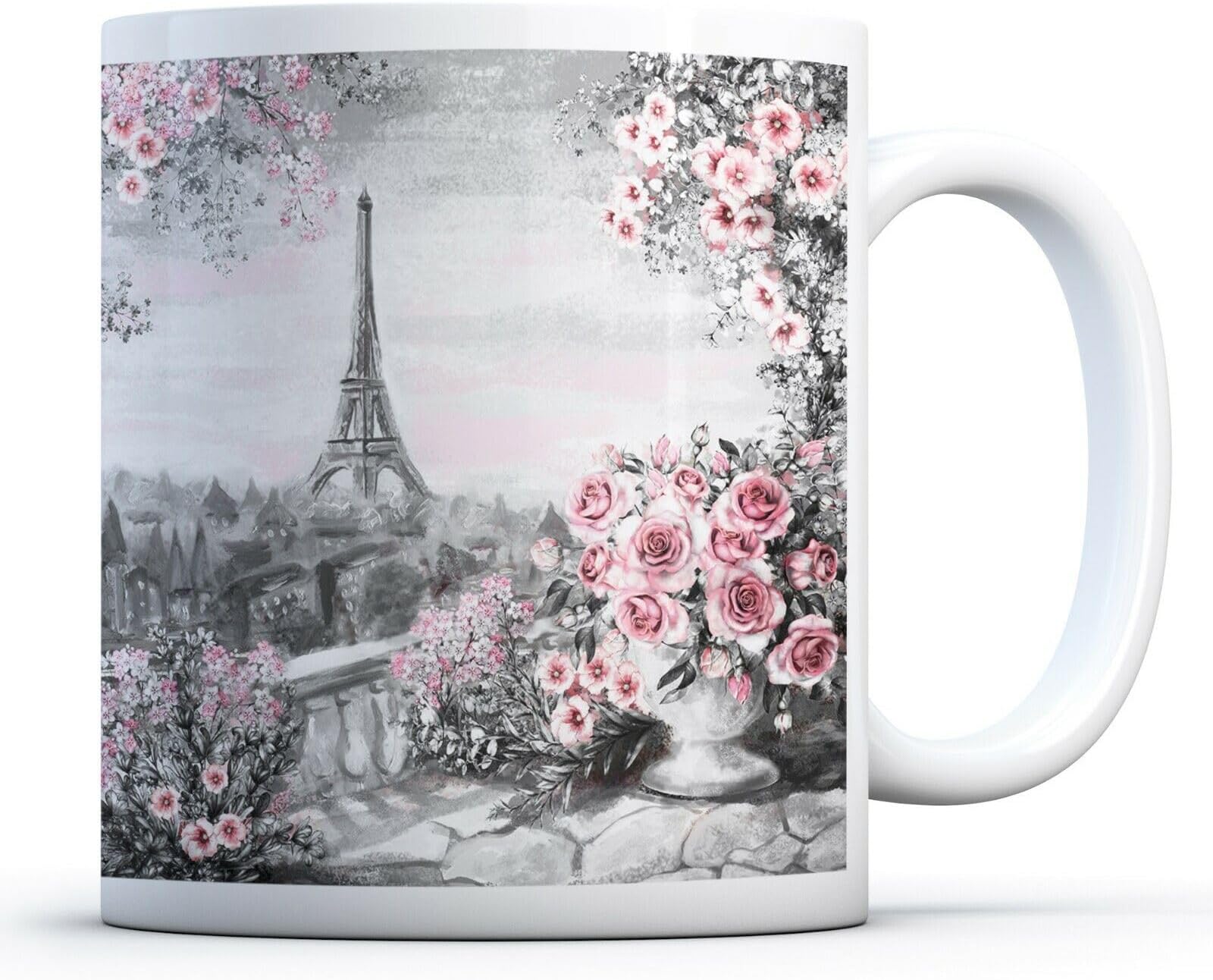 Pretty Eiffel Tower - Drinks Mug Cup Kitchen Birthday Office Fun Gift Printed Coffee and Tea Ceramic Mug- 11OZ Ceramic Coffee Mug 5521