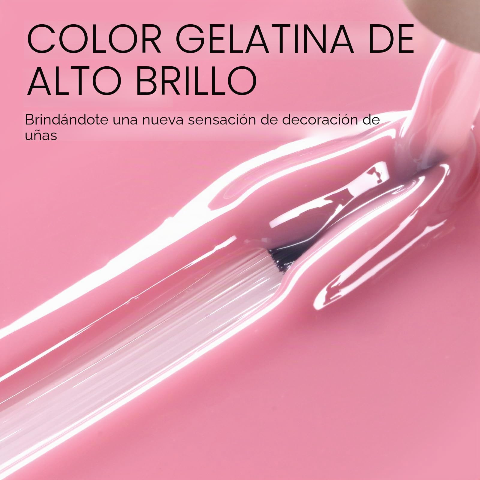 AILLSA Esmalte de uñas de gel rosa nude, esmalte de gel de color neutro transparente, esmalte de uñas de gel de gelatina, translúcido natural, uñas UV para arte de uñas, manicura francesa en casa