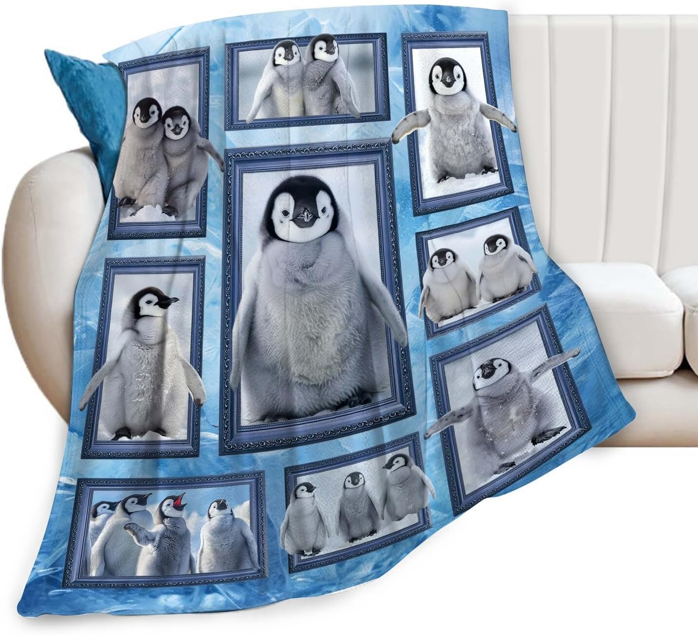 Penguin Blanket Penguin Throw Blanket Gifts for Girls Women Kids Boys Adults Men Super Soft Cozy Plush Fluffy Fuzzy Fleece Blanket Home Decor 40''X50'' - Image 7