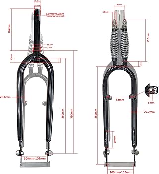 Amazon | 26インチ ダブルスプリンガーサスペンションバイクフォーク 1