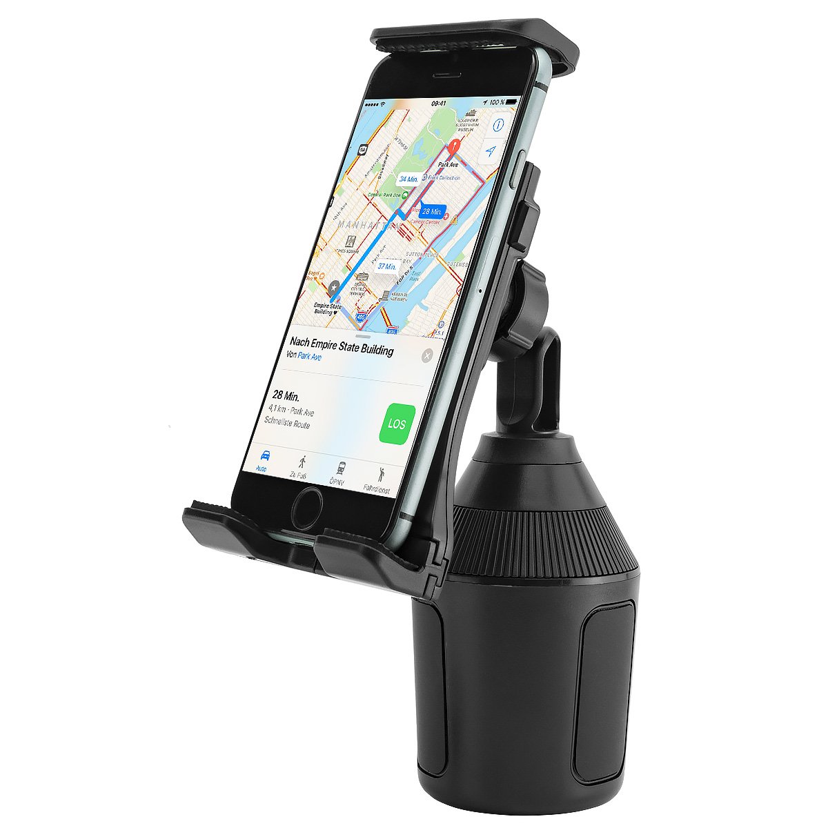 Support Voiture Universel Pour Smartphone/tablette - Fixation Porte-gobelet, Rotatif 360° - 6