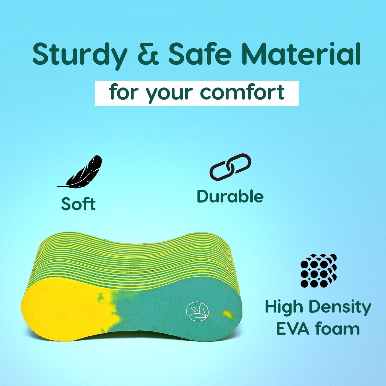 Generic 3 Layer Extra Thick Swimming Training Kick Board for Beginners | Float Pad for Men, Kids & Adults - Sports Floater Board with All Holding Angles | Pool Safe Swimming Equipment