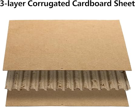 Hacaroa 400 Pack Corrugated Cardboard Sheets 2mm Thick, 4.5 x 3.5 Inch Flat Cardboard Inserts Dividers, Brown Kraft Cardboard Separator Filler Pads for Mailing, Shipping, Crafts