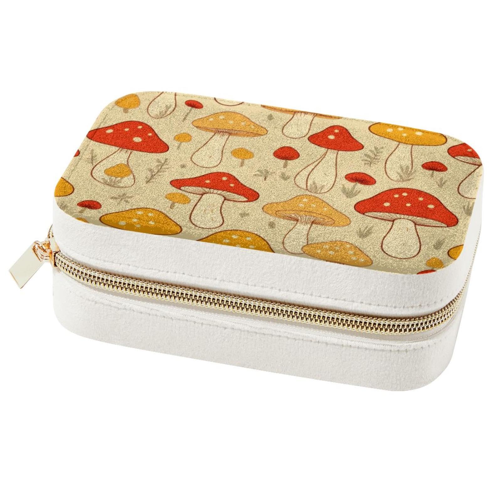 Boîte à bijoux de voyage fille et organisateur jaune compact