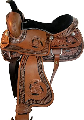 Miniatura 7 de Western Trail - Juego de tachuelas de cuero con herramientas florales para caballos, 15, 16, 17, 18