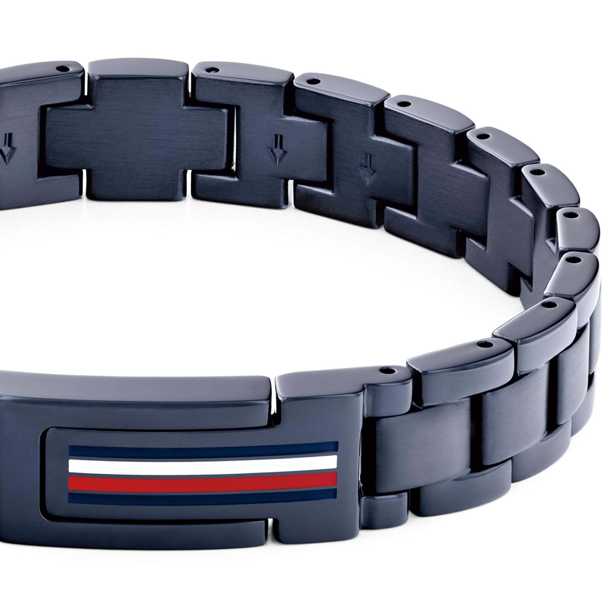 Tommy Hilfiger Biżuteria męska bransoletka ogniwowa ze stali nierdzewnej z niebieskim platerowaniem - 2790598, Jeden rozmiar, Stal nierdzewna, Bez kamieni szlachetnych