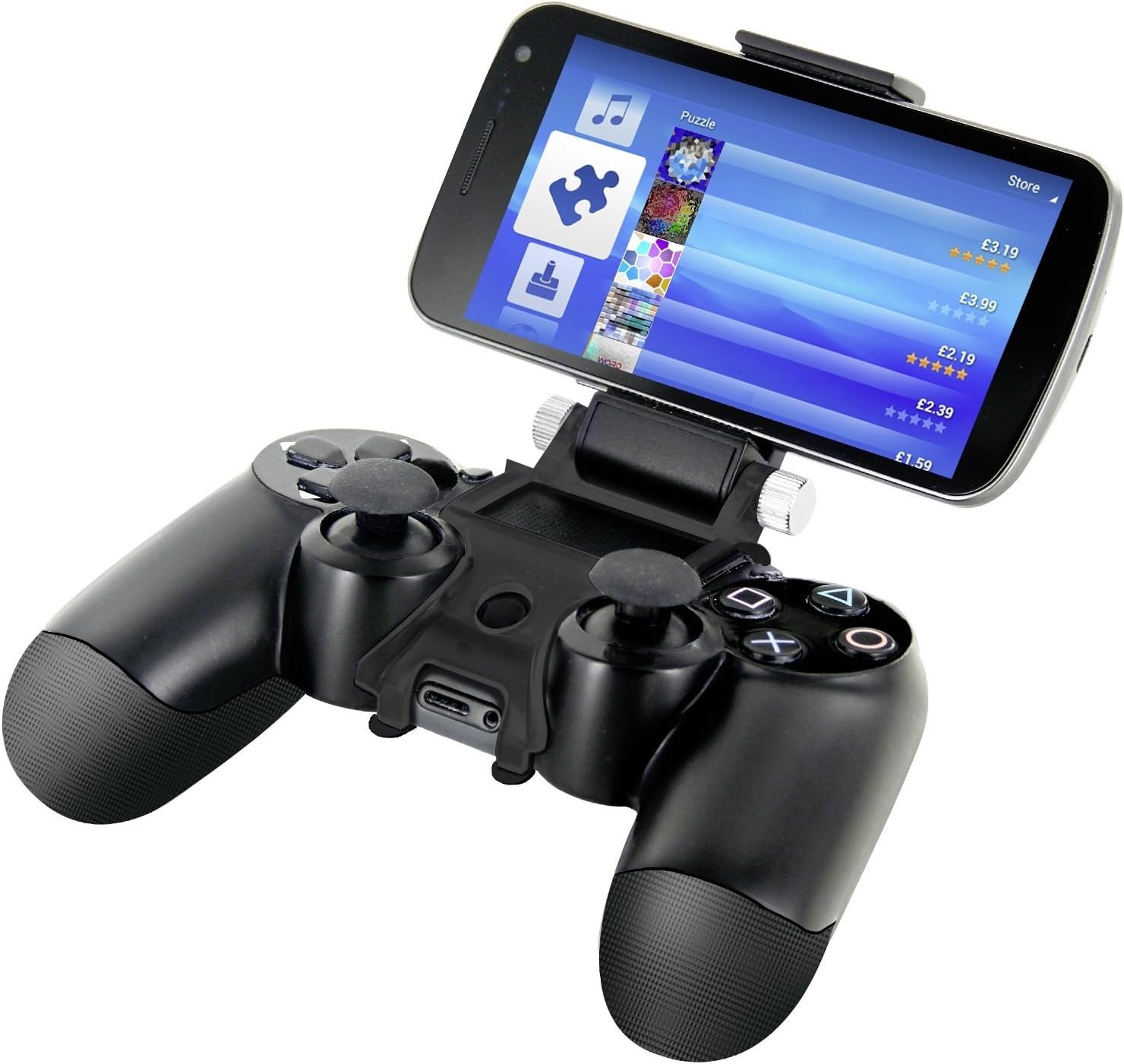 Nyko Smart Clip - PlayStation DUALSHOCK 4 controller Clip on Mount for Android Phones, all Samsung Galaxy Phones, any Google Pixel Phones, all iPhones including 12 Pro/Max, 13 Pro/Max