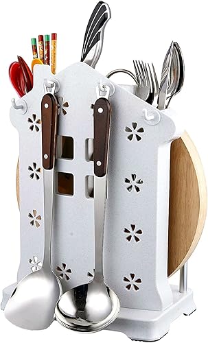 Uniware Organizador de cubiertos de aluminio y ABS de alta calidad (blanco hueso)