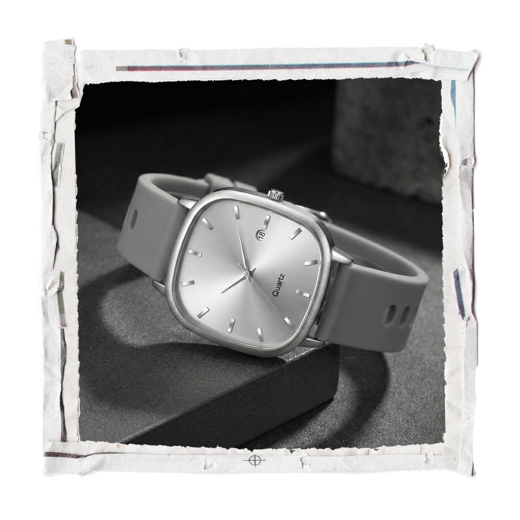 on time octus Analog Men's and Women's Watch | Silicone Strap Square Dial Date Display Unisex Wrist Watch-picture-22