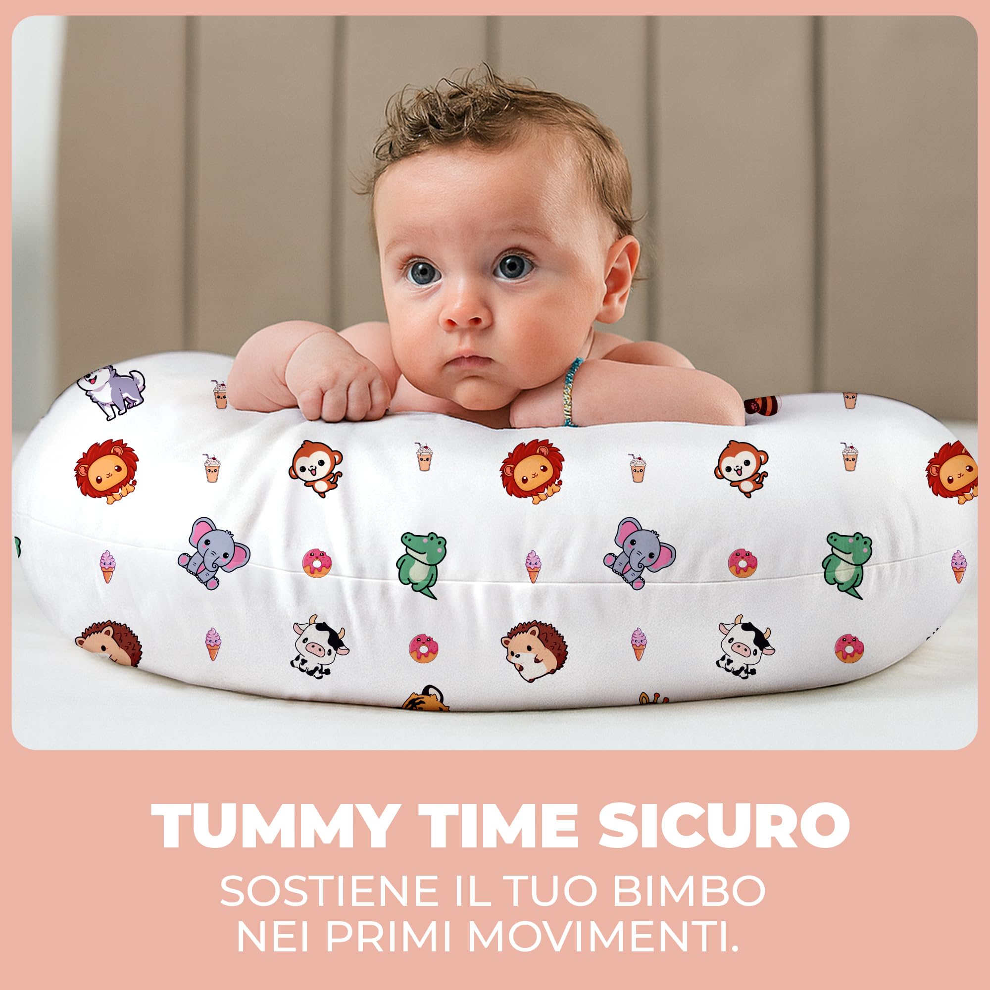Cuscino Gravidanza e Allattamento per Dormire di Lato per Donne Incinta Idea Regalo per Neo Mamme con Federa in 100% Cotone e Morbido Riempimento Accessorio Full Body Premaman per un Sostegno Ottimale