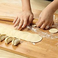 Vista 3 de Rodillo francés clásico de madera de bambú para hornear pizza pastel galleta, 13 pulgadas