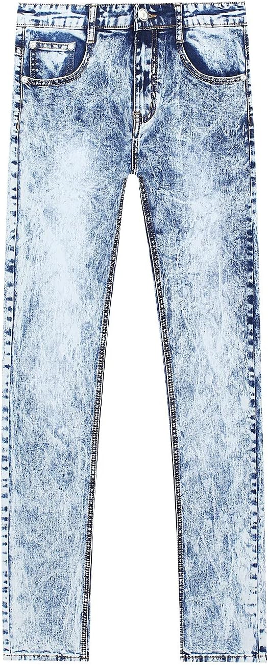 Demon&Hunter Men's White Skinny Fit Stretch Jeans S8038(30)