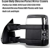 Vista 5 de Super Duty - Cubiertas de espejo cromadas ultra duraderas para Ford F250 F350 F450 2008-2016 (2 piezas)
