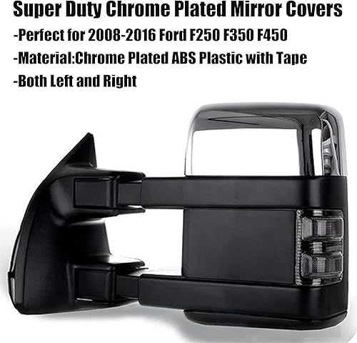 Miniatura 5 de Super Duty - Cubiertas de espejo cromadas ultra duraderas para Ford F250 F350 F450 2008-2016 (2 piezas)