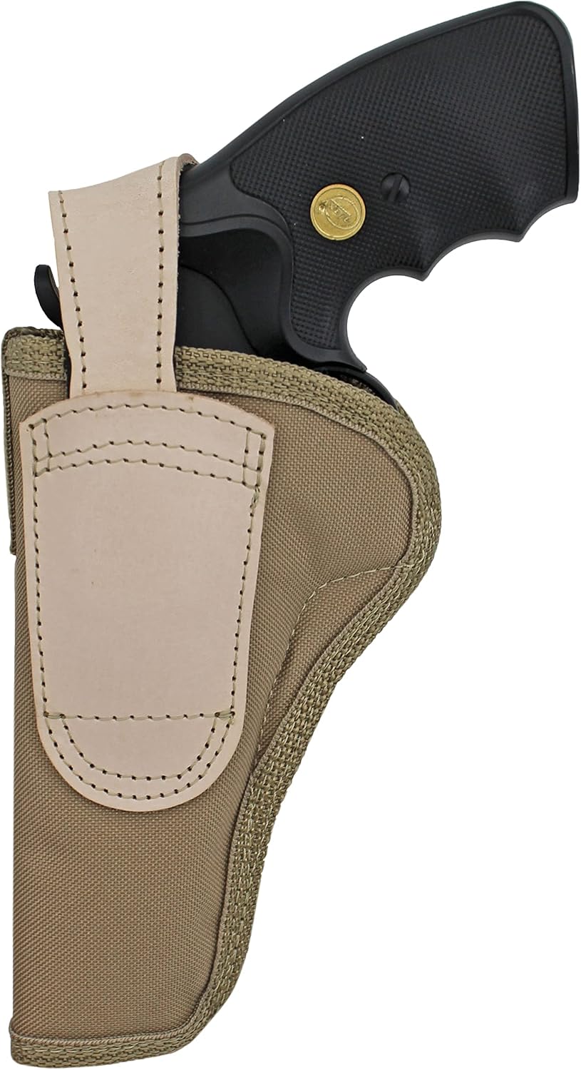 Barsony Desert Sand Premium Ambidextrous Holster for 4" Revolvers
