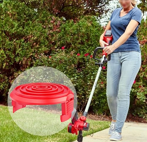 PEHUAP Weed Eater Spool Cap Cover Compatible with Hyper Touch HT19-401-003-03,HT18-401-002-01,HT10-401-002-01,HT18-401-004-01 String Trimmer,Weed Wacker Replacement Spool Cap,Red,2 Pack