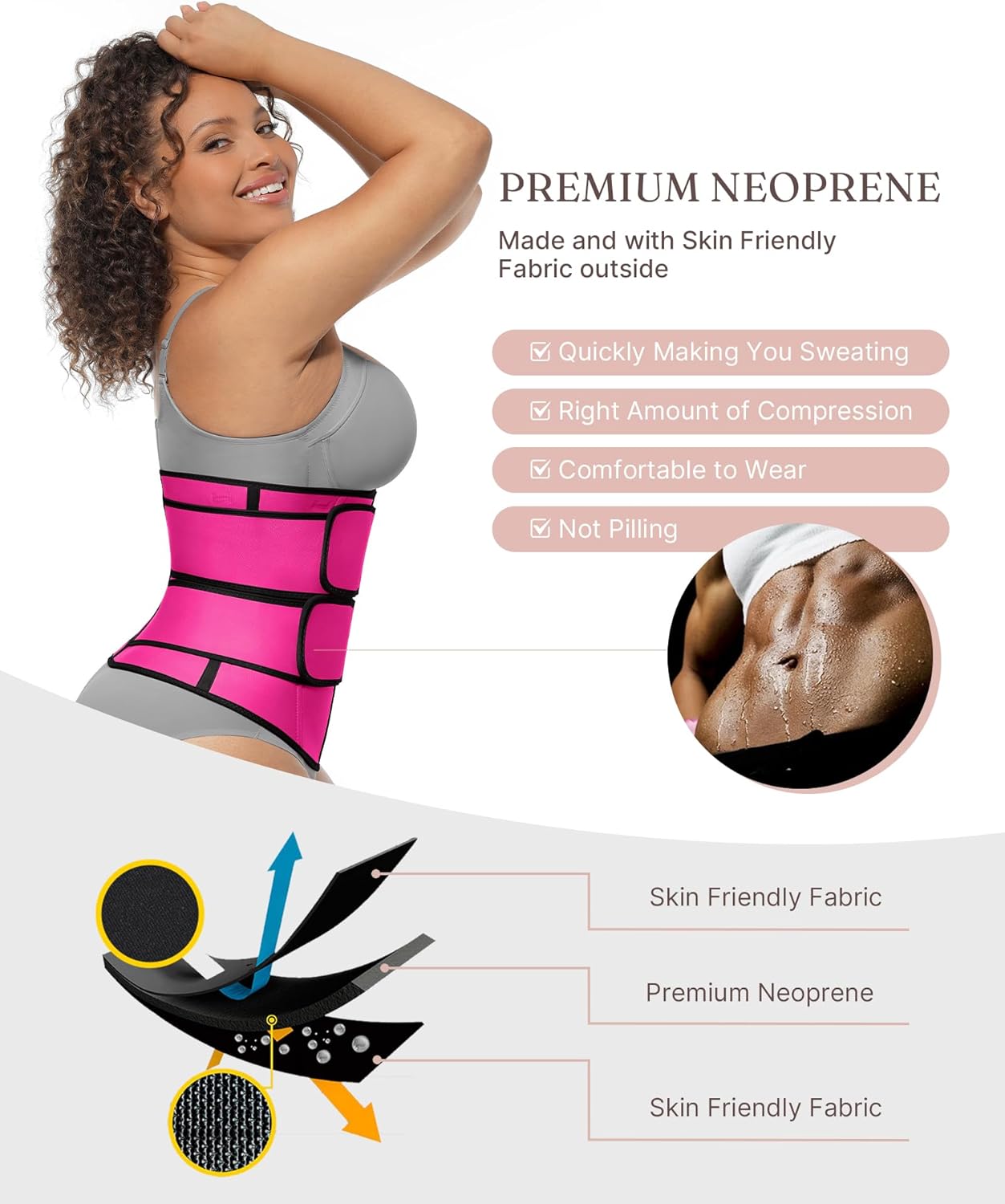 FeelinGirl Waist Trainer for Women Corset Waist Cincher Trimmer Sport Girdle with Steel Bones Body Shaper 4XL - Image 3