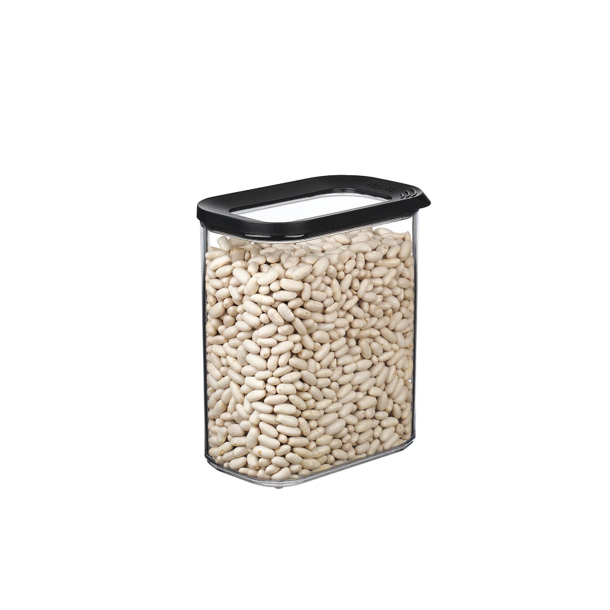 Mepal 4-tlg Vorratsdosen Spar-Set Modula 1500 ml Schwarz/Black Edition Vorratsdose Frischhaltedose - ideal für die Aufbewahrung von trockenen Lebensmitteln