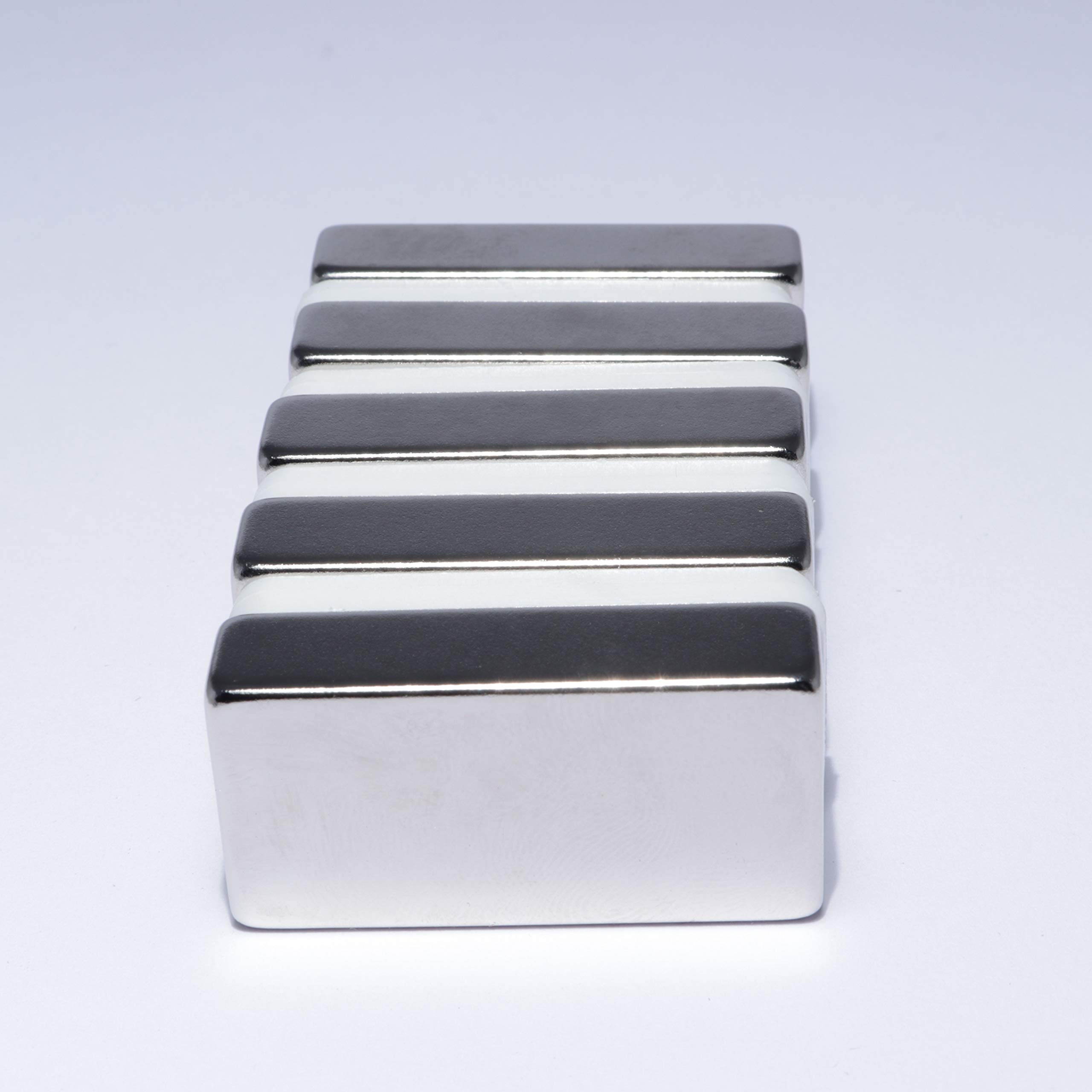 Imanes de neodimio, extrafuertes, cuadrados, 40 x 20 x 10 mm, 25 kg, imán de neodimio, 40 x 20 x 10 mm, N52, 10 Stück