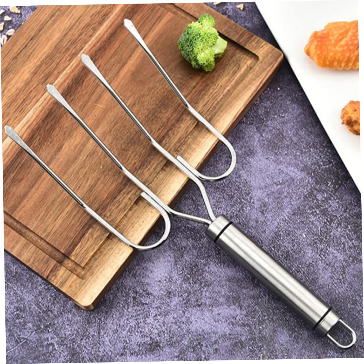 ABOOFAN Multi Head Stainless Steel Roast Chicken Fork Bbq Grilling Tool for Turkey and Outdoor Cooking for Camping and Parties Non Slip Design for Easy Skewering