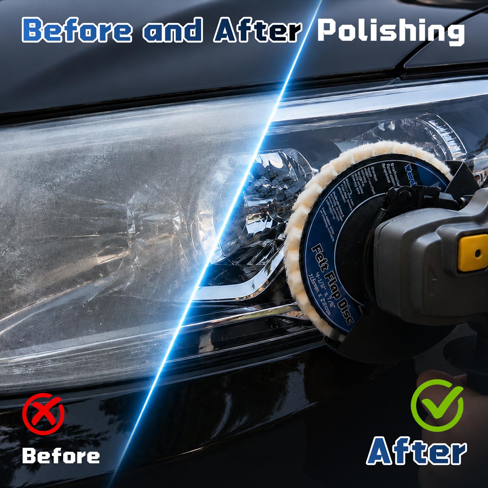 Wool Felt Polishing Discs - Restore Shine! -4