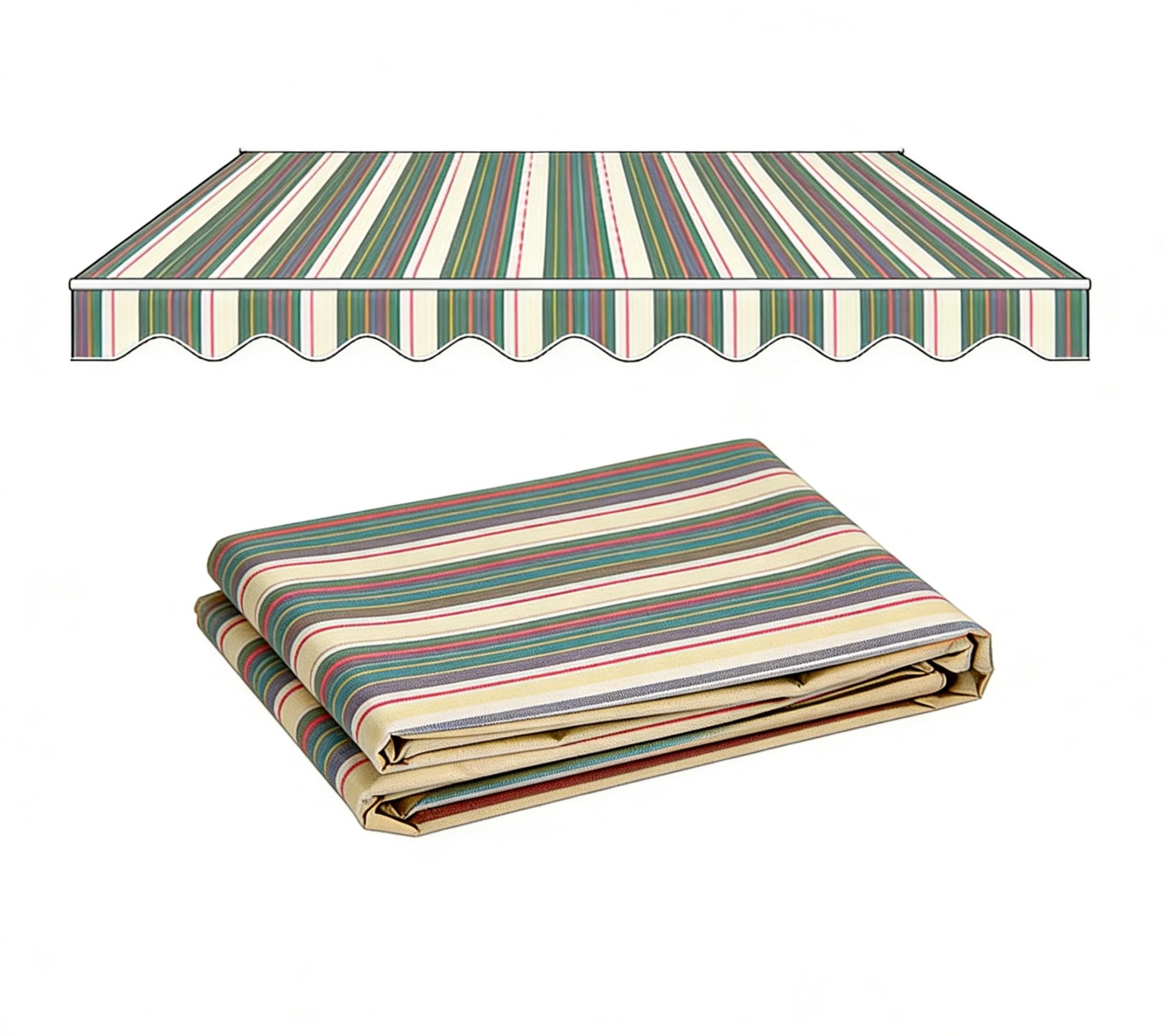 Bâche de store banne imperméable pour ombrager la terrasse et les portes-fenêtres en été