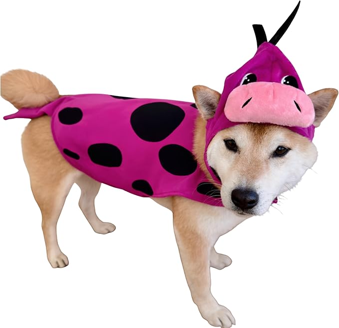 Disfraz de Dinosaurio Púrpura con Capa y Cabeza para Perro ComfyCamper Talla L miniatura 2
