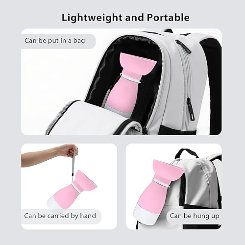 Miniatura 5 de Botella de agua portátil para mascotas, 20 onzas con contenedor de alimentos de 8.8 onzas, botella de viaje de silicona a prueba de fugas para