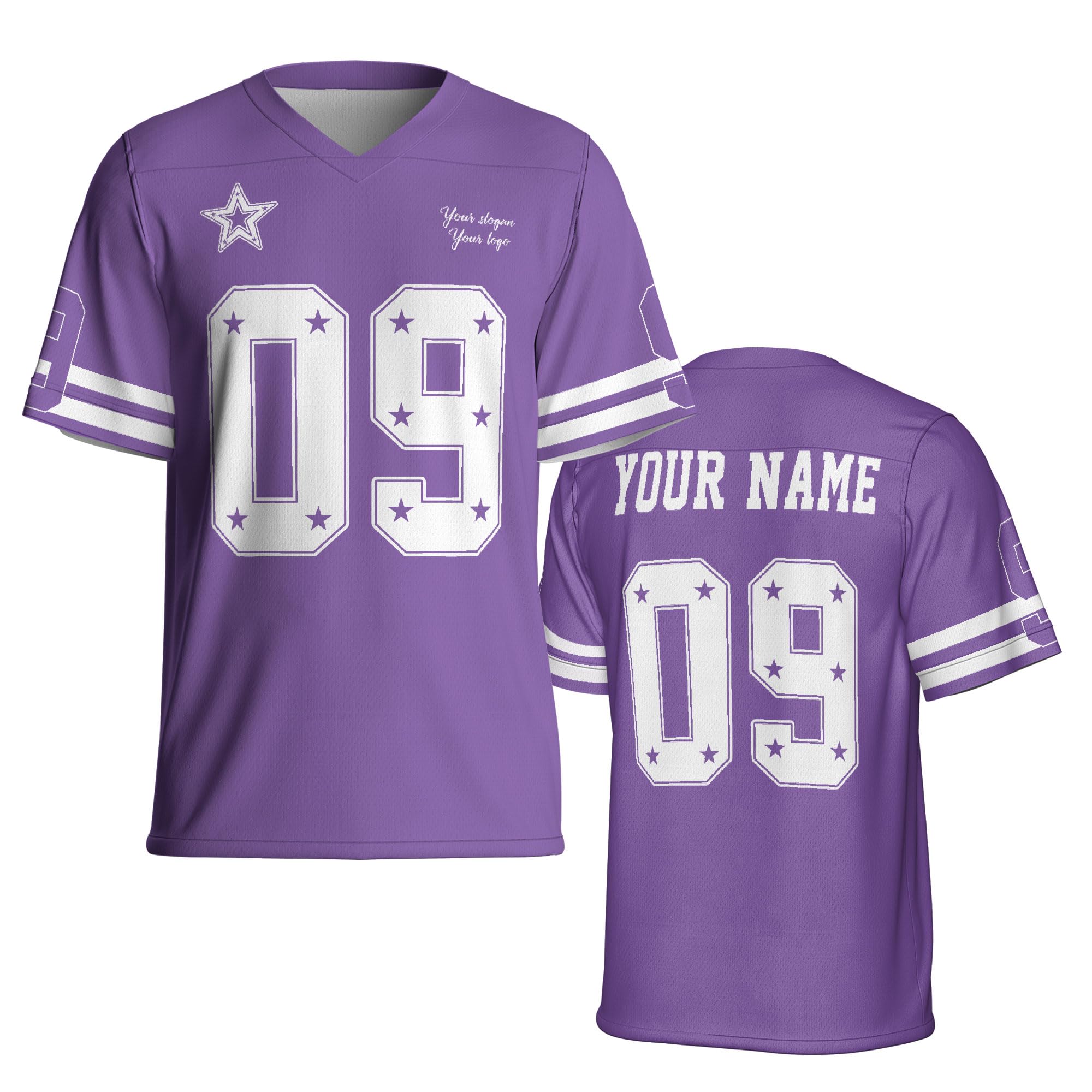 Your Team Custom Jersey for Men Women Football Jersey Personalized Shirts Short Sleeve T Shirt Baseball Jersey B01 Purpel