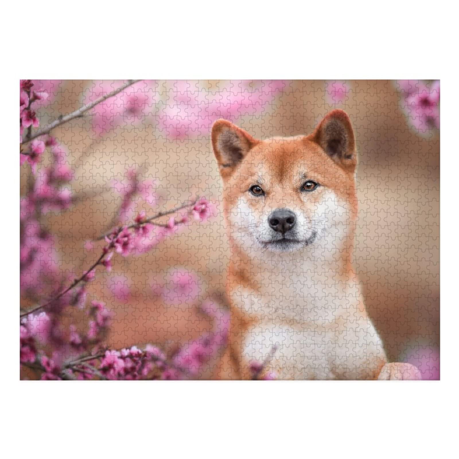 Rompecabezas Redondo De Shiba Inu 1000 Piezas - Póster De Madera 67.5 Cm, Ideal Para Adultos Y Alivio De Estrés