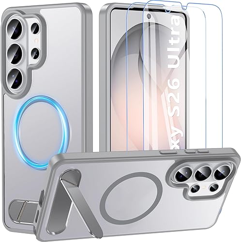 Miniatura 13 de OWKEY Funda para Samsung Galaxy S25 Edge de 6.7'', Funda Magnética S25 Edge para Magsafe con Pantalla de Vidrio Templado, [Militar a Prueba de