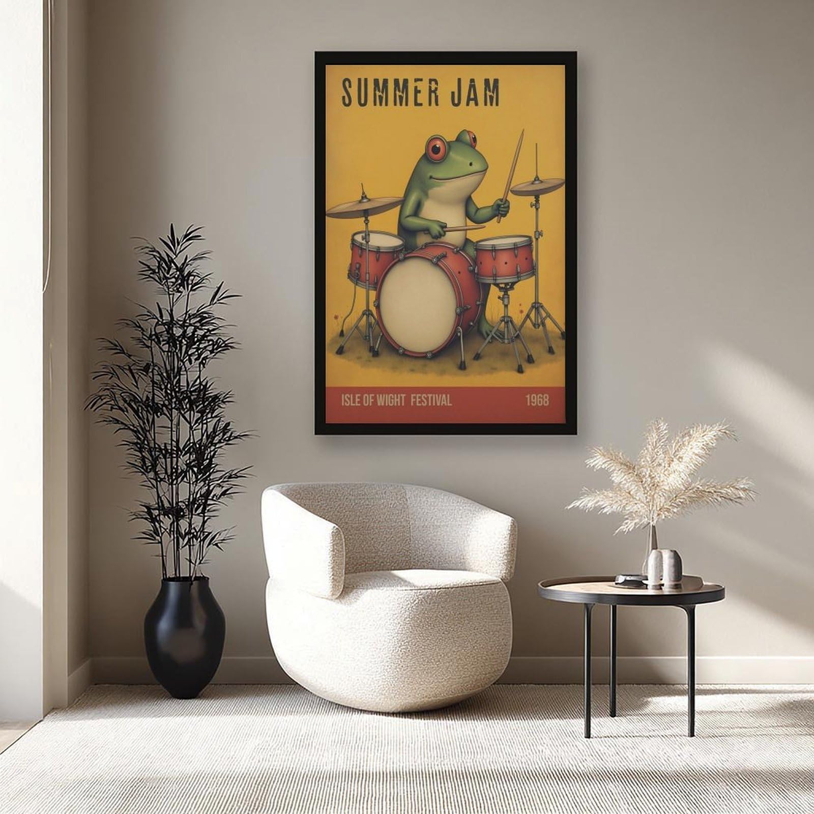 Poster musicale retrò, su tela, decorazione per camera da letto, ufficio, stanza, regalo, 40,6 cm di lunghezza x 61 cm di larghezza