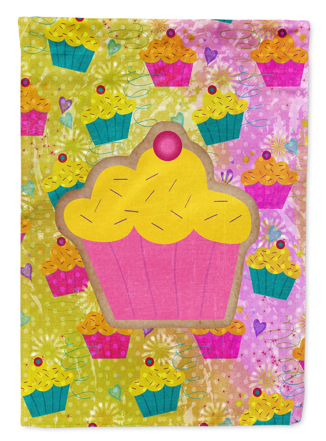 Caroline's Treasures SB3003GF Cupcake Flag Garden Size, Small, multicolor