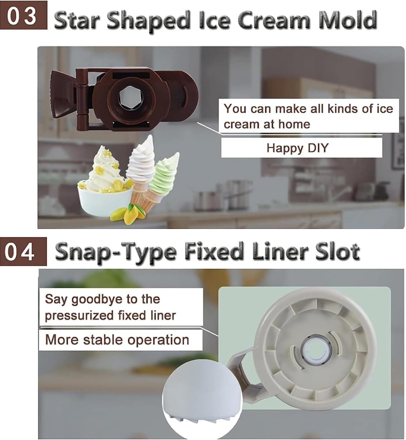 Máquina Automática para Hacer Helado, 1000ml con Tanque Interno, Hace 7-8 Cucuruchos, Almacenamiento Fácil en Congelador, Gelato y Sorbete Casero, Ciclo Rápido 30 Minutos,Light Green