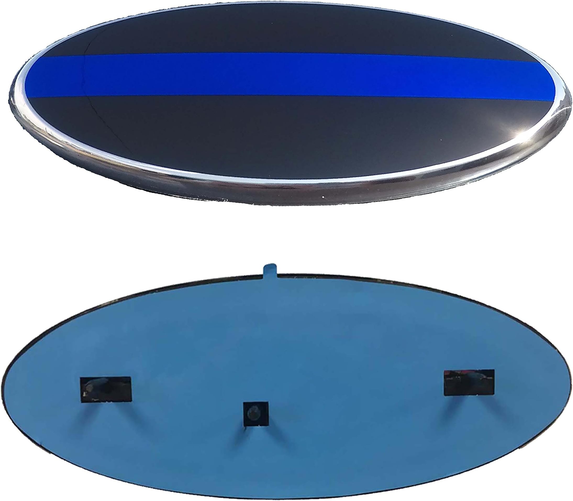 Thin Blue LINE Back The Blue Police Law Enforcement Leo Oval 9" X 3.5" Front Grille Replacement Badge Emblem Medallion Name Plate Fits Ford F150 2005-2014