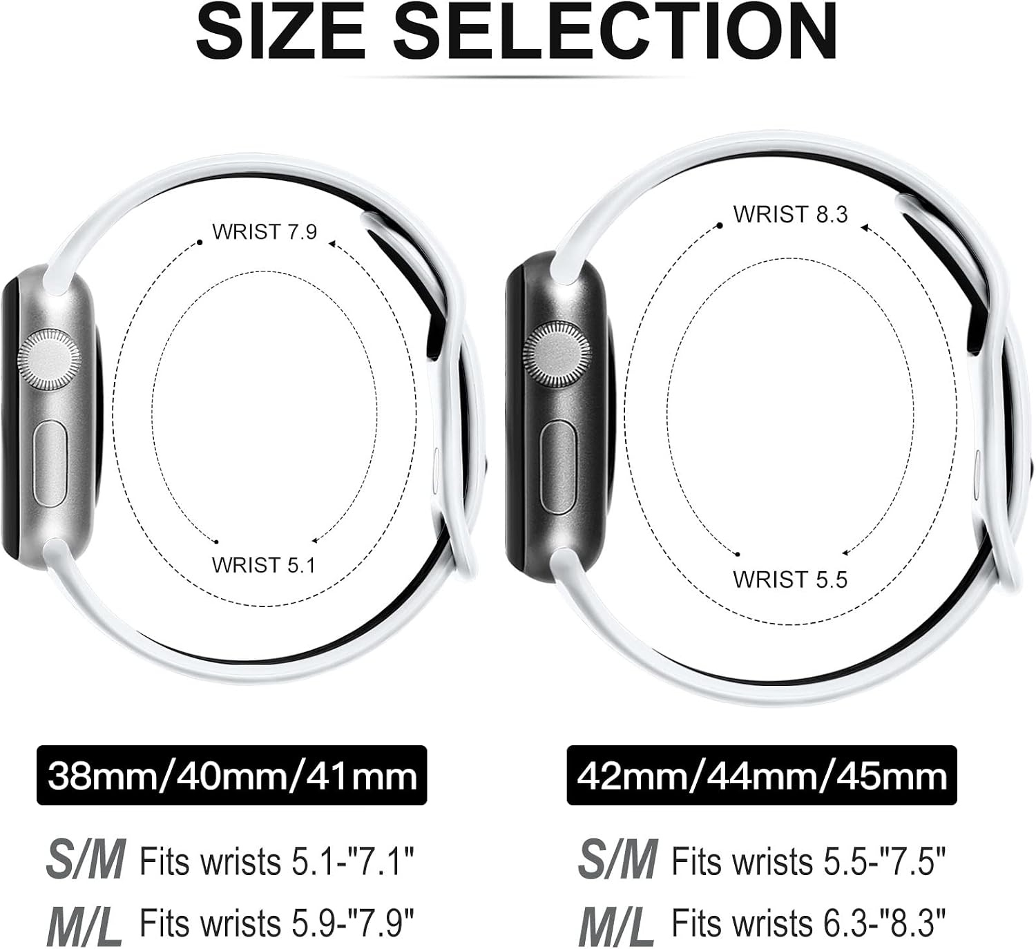 Upeak Sport Strap Compatible with Apple Watch Strap 40mm 38mm 41mm 42mm 44mm 45mm 46mm 49mm - Image 5