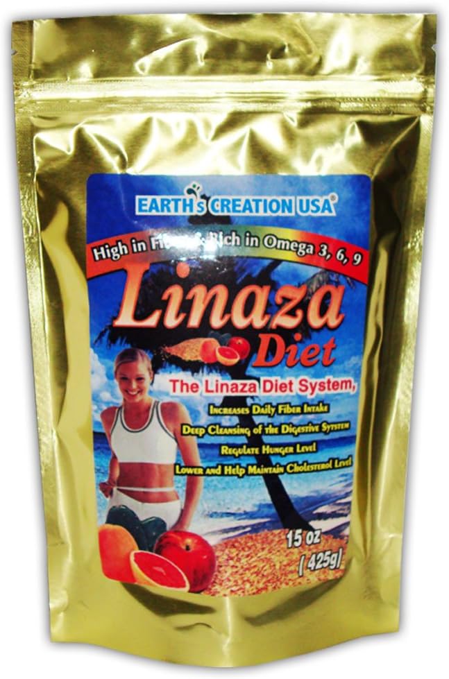 Earth's Creation Linaza Diet - Flax Seed, High in fiber, rich in Omega 3,6,9 - 15 OZ