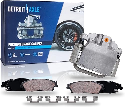 Detroit Axle - Kit de freno trasero para Chevy GMC Silverado Sierra Suburban 1500 Yukon Tahoe Avalanche Cadillac Escalade Pinza de freno de disco